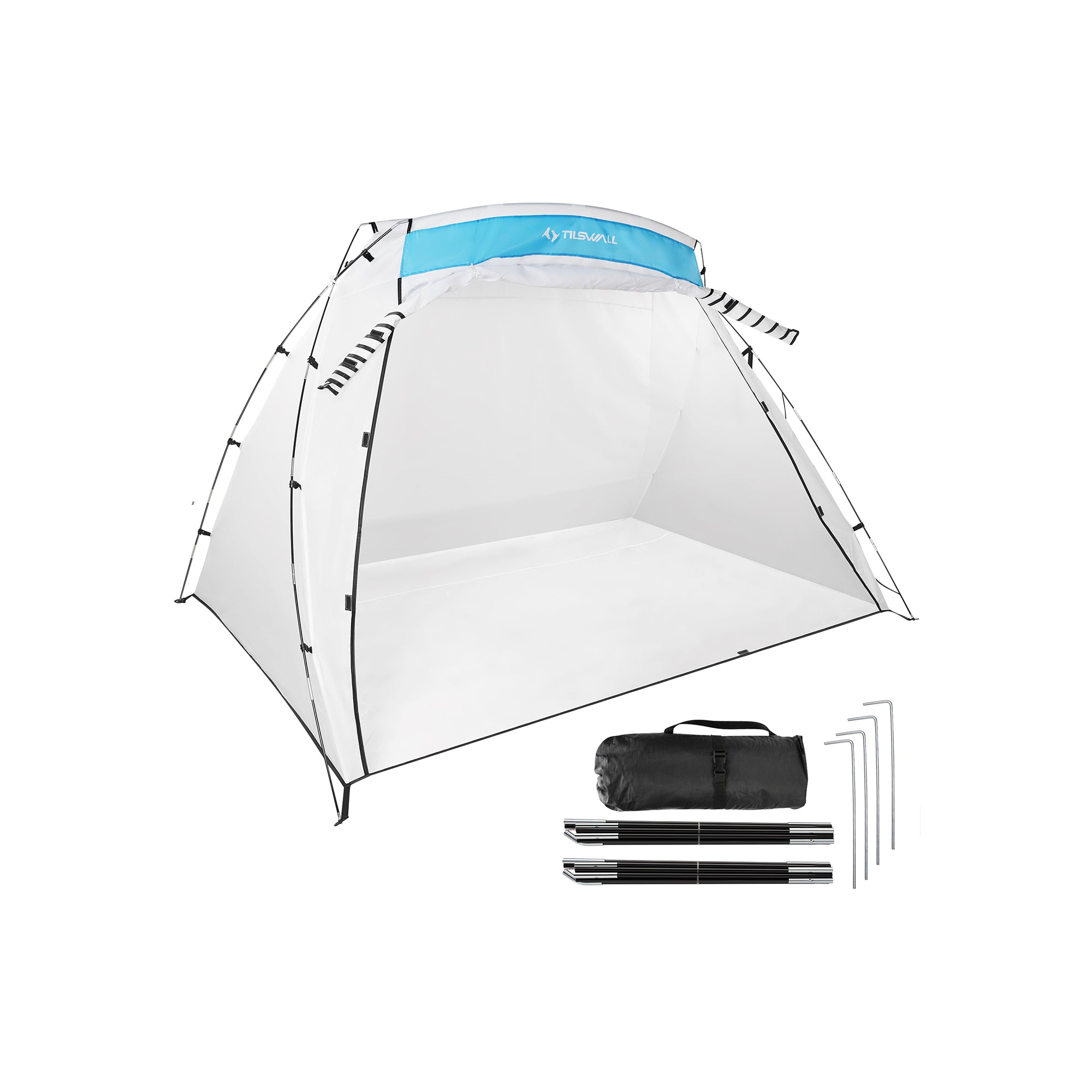 Tilswall Paint Booth, 8.86 x5.91 x5.58 ft Larger Portable Paint Booth Tent with Built-in Floor