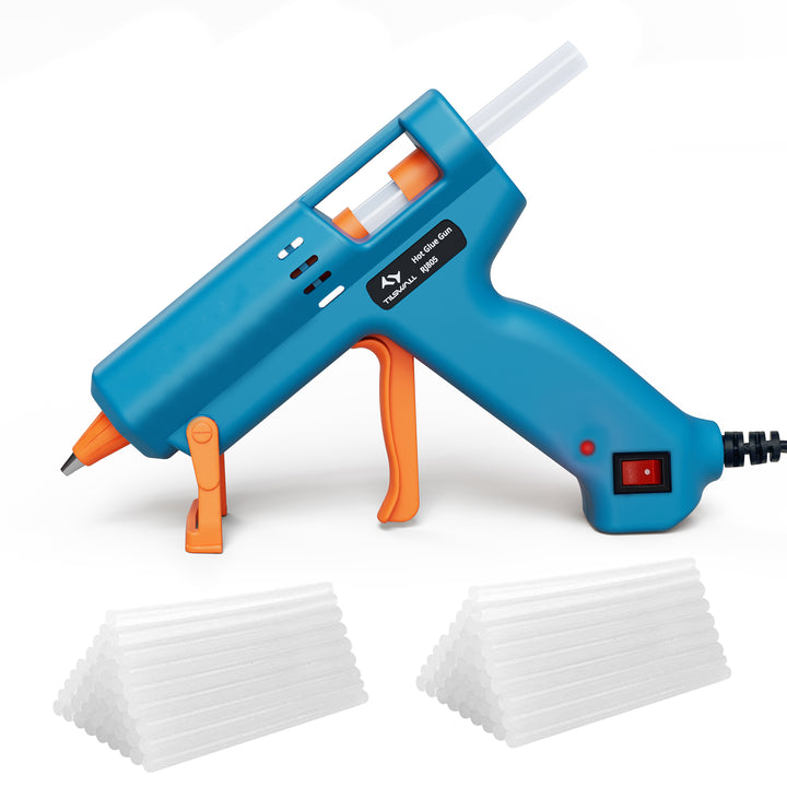 Tilswall Hot Glue Gun, 50W Mini Melt Gun with 75pcs 130mm Glue Sticks for Crafting