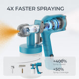 HVLP paint sprayer with three spray patterns