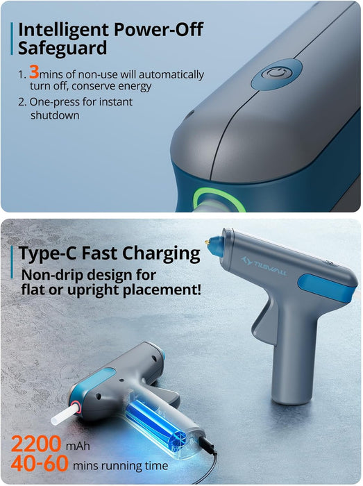 Tilswall Cordless Auto Hot Glue Gun