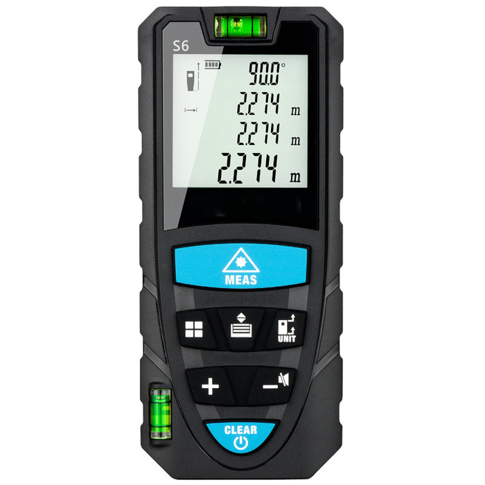 Digital Laser Distance Meter with 2 Bubble Levels