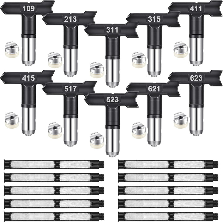 Tilswall 10 pcs Spray Tips Airless Paint Sprayer Nozzle Tip