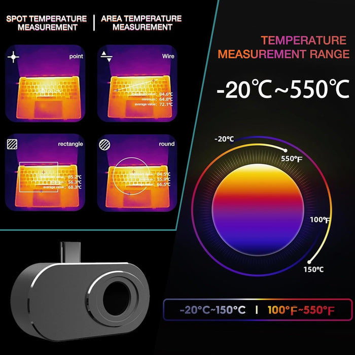 Thermal Imaging Camera Type-C, Infrared Thermal Camera Support Video Recording