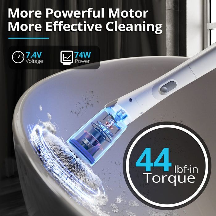 more powerful motor, more effective cleaning