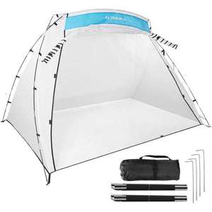 Tilswall Paint Booth, 8.86 x5.91 x5.58 ft Larger Portable Paint Booth Tent with Built-in Floor