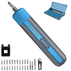 Tilswall 4V Cordless Electric Screwdriver 25pc S2 Steel Bits