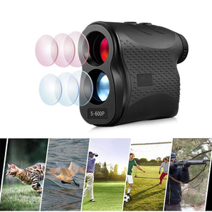 Professional 1500m Laser Rangefinder with 6X Magnification, Pinseeker Golf Mode, Speed & Angle Measurement