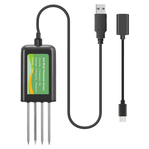 Tilswall 8-in-1 NPK Soil Sensor Probe – Multi-Parameter Tester & Analyzer Compatible with Android and HarmonyOS(Not included IOS)