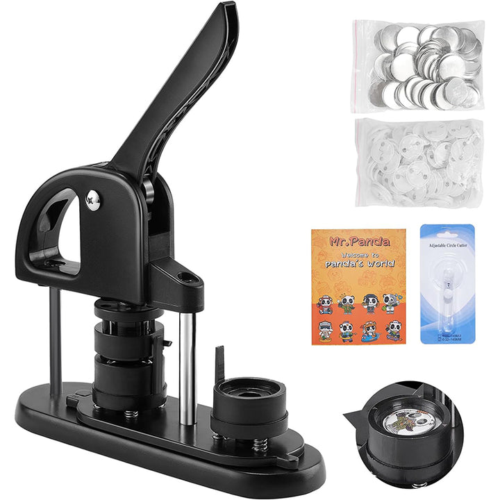 Tilswall Button Maker, with 100pcs Button Parts and  Panda Magic Book
