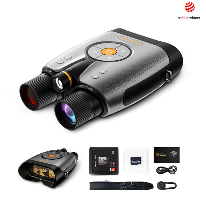 4K WiFi Night Vision Binoculars with Full-Color Night Vision, 52MP Photo, 1000M Range