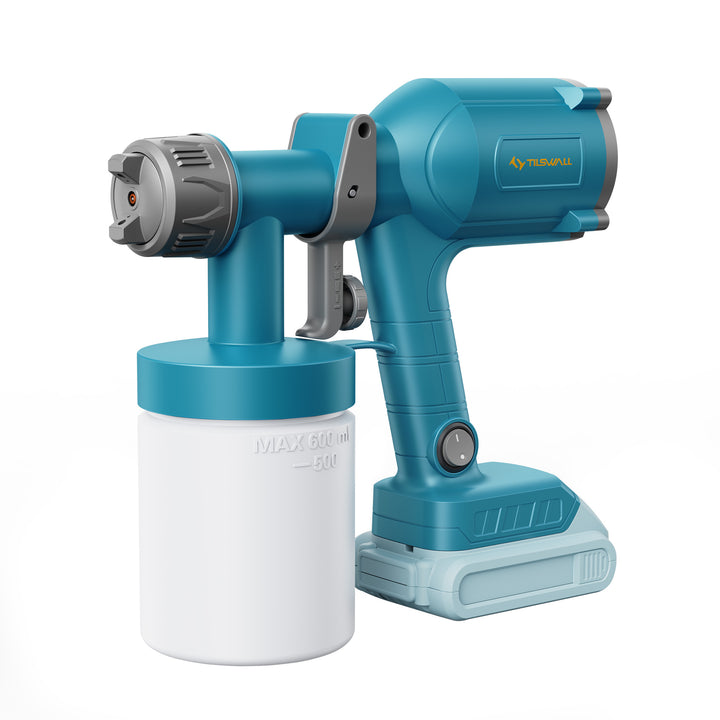 Tilswall Cordless Paint Sprayer, Ultra-Light Electric Spray Gun Compatible for Dewalt 20V Battery(Not Included)