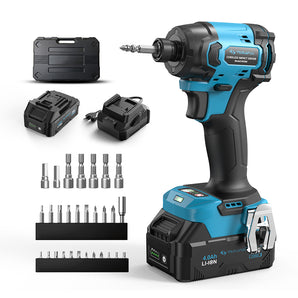 Tilswall 20V Cordless Impact Driver, 260Nm Torque Brushless, 3-Speed (0-3600 RPM)