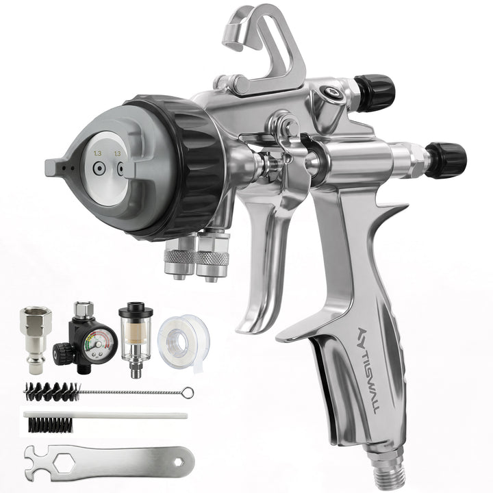 Tilswall Pinto Chrome AB Two-Component HVLP Spray Gun