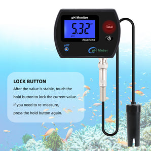 Tilswall Digital pH Meter with ATC for Water, Pool, Aquarium, Hydroponics