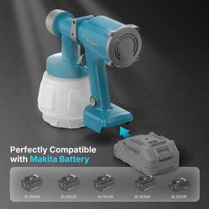 Tilswall Cordless Paint Sprayer Compatible with Dewalt 20V Battery (Battery Not Included)