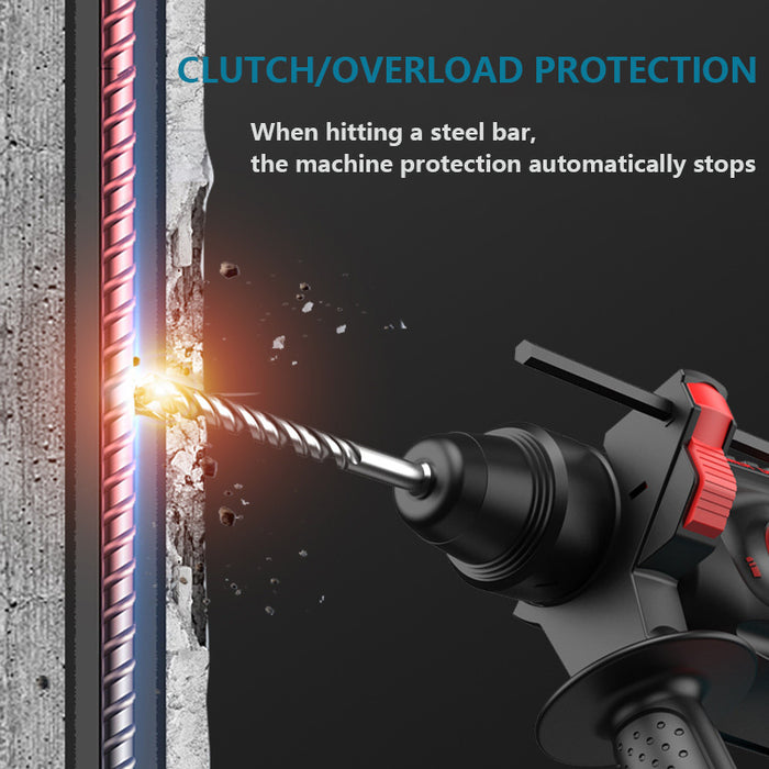 Tilswall  SDS-Plus Heavy Duty Rotary Hammer Drill with Vibration Control