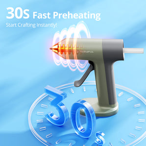 Tilswall 4V Glue Gun, Hot Glue Gun Cordless with Rapid 30s Preheat