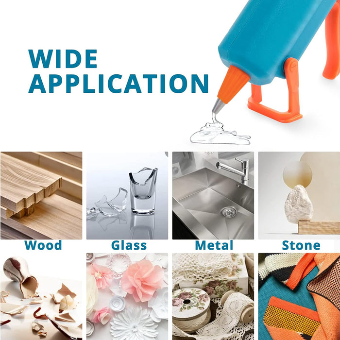 Tilswall Hot Glue Gun, 50W Mini Melt Gun with 75pcs 130mm Glue Sticks for Crafting