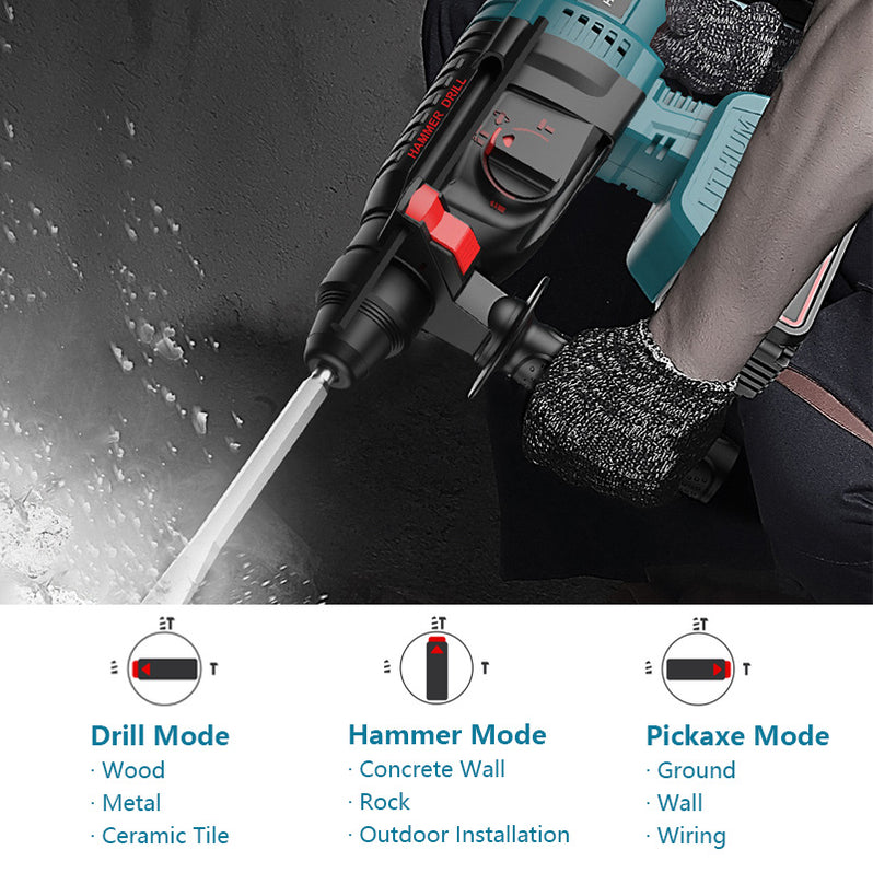 Tilswall 21V SDSPlus Heavy Duty Rotary Hammer Drill