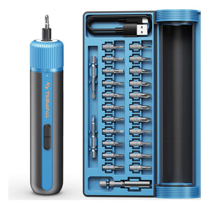 Tilswall 4V Cordless Electric Screwdriver 25pc S2 Steel Bits