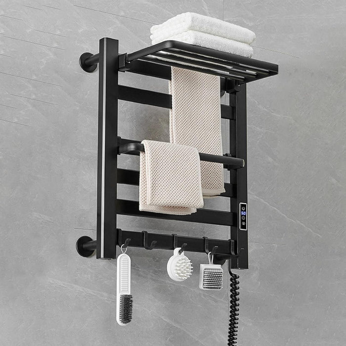 Heated Towel Rack, Wall Mounted Electric Towel Warmer with Timer
