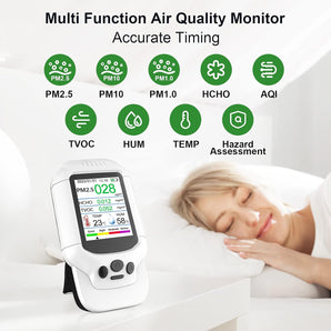 Tilswall Air Quality Monitor, Detect PM2.5/PM10/PM1.0 Micron Dust