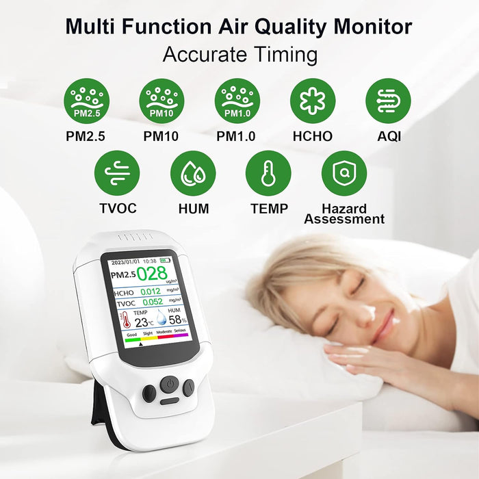 Air Quality Monitor, Detect PM2.5/PM10/PM1.0 Micron Dust
