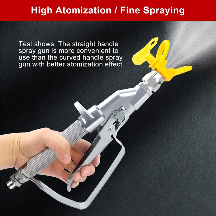 Airless Paint Spray Gun Sprayer High Pressure 3600 PSI 517 TIP Swivel Joint Straight Handle