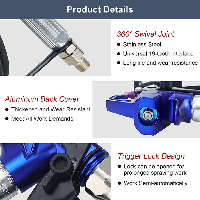 Tilswall Airless Paint Spray Gun High Pressure 3600PSI with 517 Tip