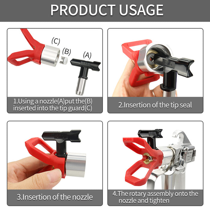 Tilswall Reversible Spray Tip Airless Spray Nozzles for Airless Paint Spray Guns