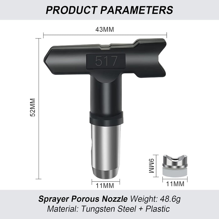 Tilswall Reversible Spray Tip Airless Spray Nozzles for Airless Paint Spray Guns