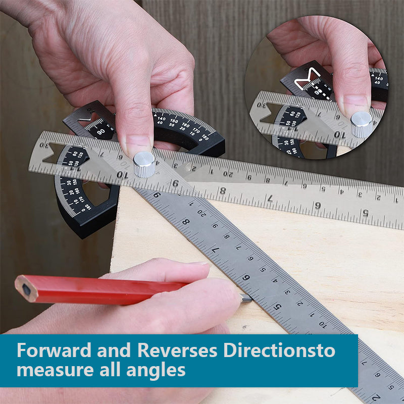 Angel Protractor Tilswall Angle Finder Protractor, Adjustable Angle Finder Ruler for Ca
