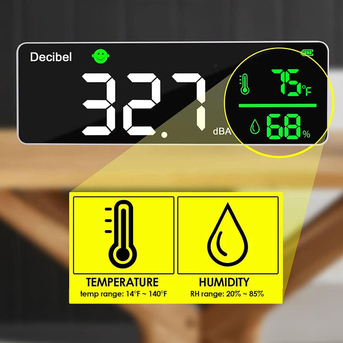 Tilswall Decibel Meter Wall Hanging Sound Level Meter