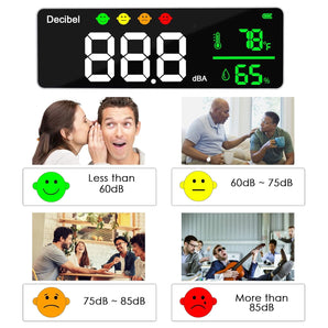 Tilswall Decibel Meter Wall Hanging Sound Level Meter