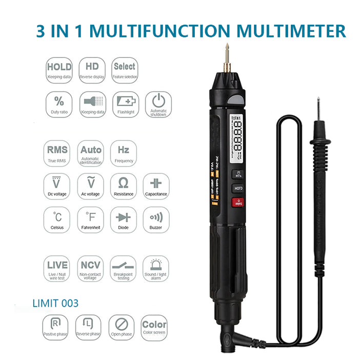 Digital Multimeter Pen Type Auto Digital Voltage Tester