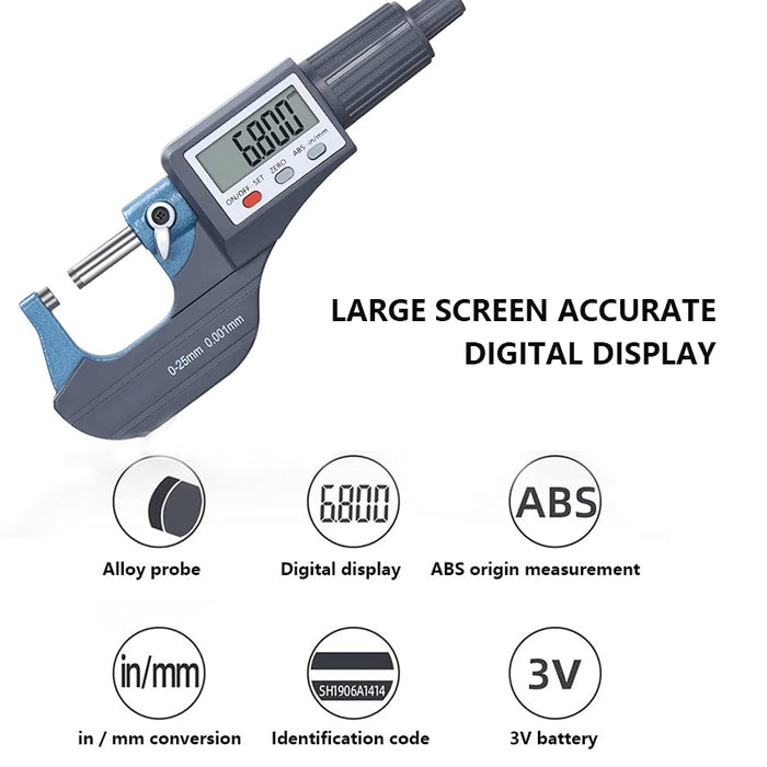 Spiral High Precision Digital Outside Micrometer