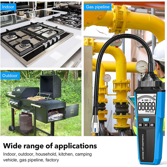 Tilswall Rechargeable Gas Leak Detector with Probe