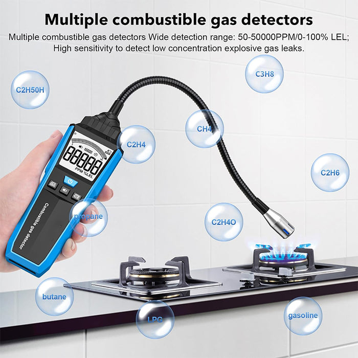 Rechargeable Gas Leak Detector with Probe