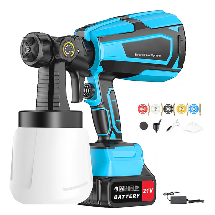 Tilswall Electric Paint Sprayer 21V Cordless for Furniture Fences Walls Doors