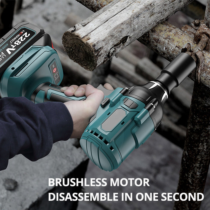21V Cordless Electric Impact Wrench, Brushless 2800RPM High Torque