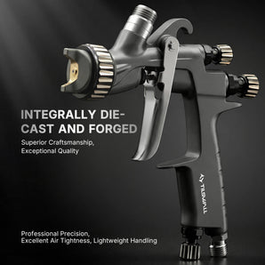 Tilswall Pinto LVLP Spray Gun with All-Stainless Steel Flow Channel for Automotive & Professional Painting
