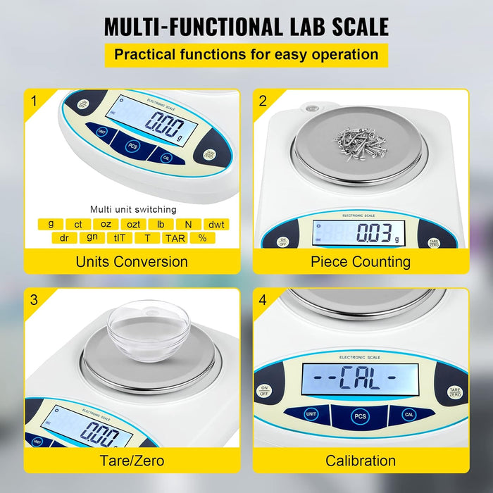 Lab Scale Analytical Balance, 3000g x 0.01g Accuracy High Precision