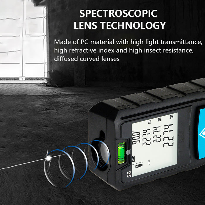 Digital Laser Distance Meter with 2 Bubble Levels