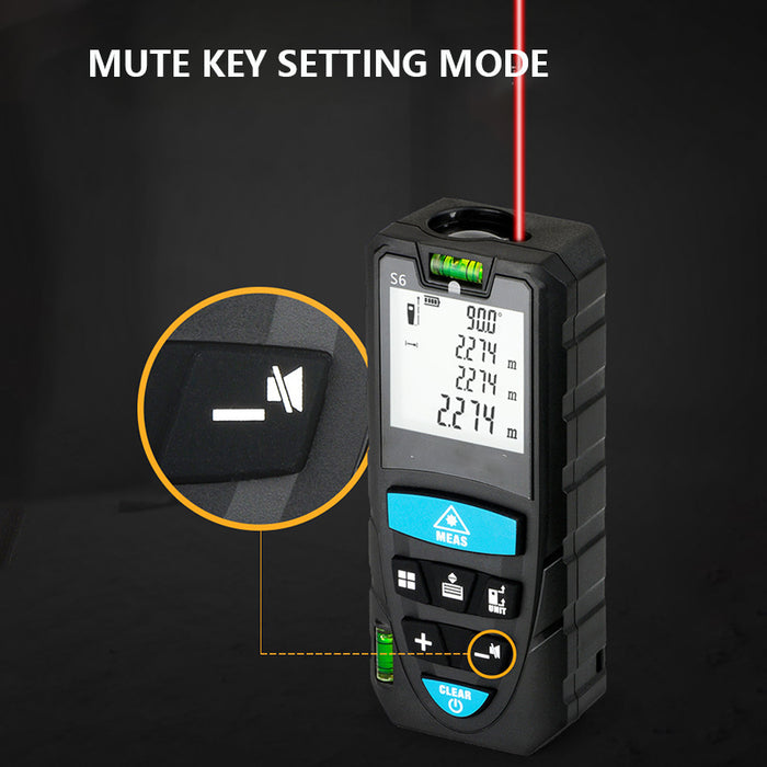 Digital Laser Distance Meter with 2 Bubble Levels