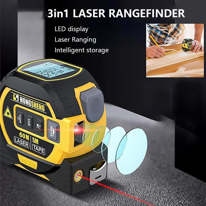 3-in-1 Infrared Laser Tape Measure Tool