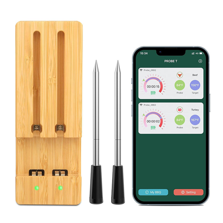 Tilswall WiFi Smart Meat Thermometer | Long Range | Dual Probes