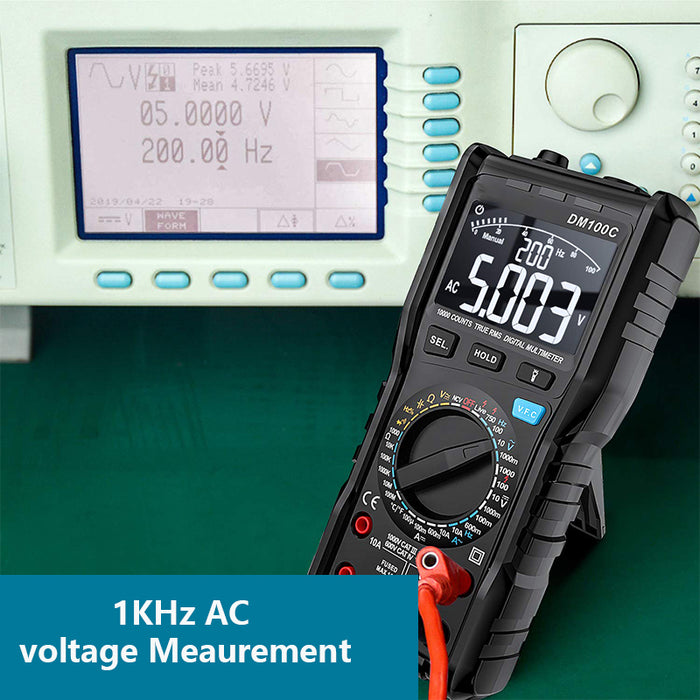 Digital Multimeter Tester Volt Meter Ohmmeter T-RMS 9999 Counts Voltage Tester