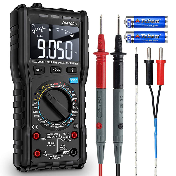 Tilswall Digital Multimeter Tester Ohmmeter T-RMS 9999 Counts