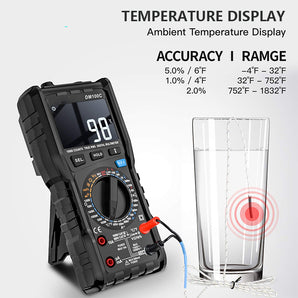 Tilswall Digital Multimeter Tester Ohmmeter T-RMS 9999 Counts