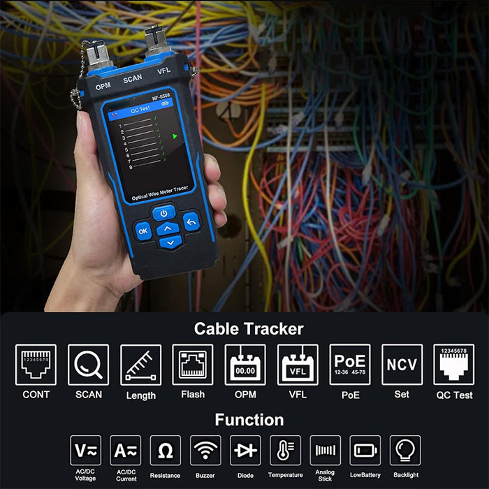Network Cable Tester with Optical Power Meter